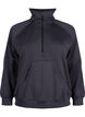 Sporty sweatshirt with high neck and zip, Asphalt, Packshot image number 0