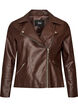 Biker jacket in faux leather, Brown, Packshot image number 0