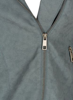 Short faux suede jacket, Dark Slate, Packshot image number 2
