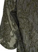 Jacquard blouse with sparkly details and puff sleeves, Green, Packshot image number 3