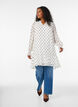 Viscose dress with ruffles and sheer sleeves, White, Model image number 1