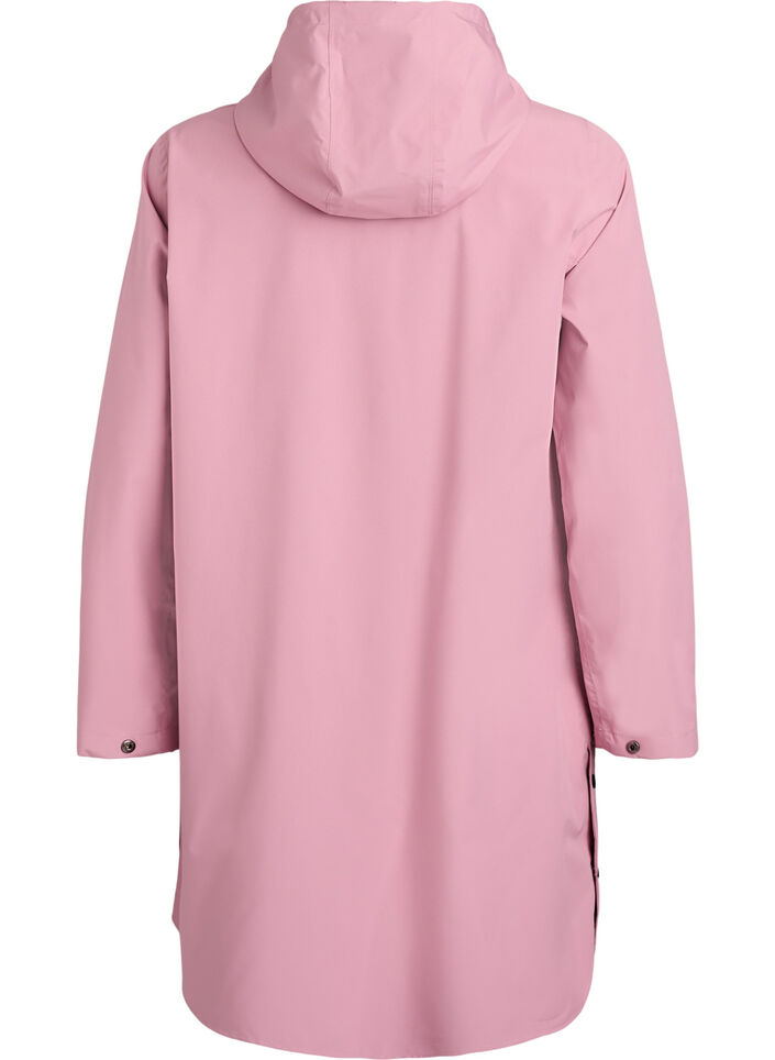Rain jacket with pockets and a hood, Rose, Packshot image number 1