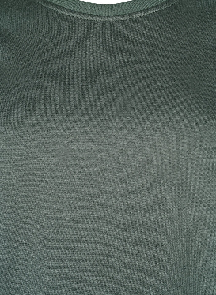 Sweatshirt with embroidered cut-outs, Thyme, Packshot image number 2