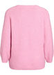 Knitted blouse with raglan sleeves, Pink, Packshot image number 1