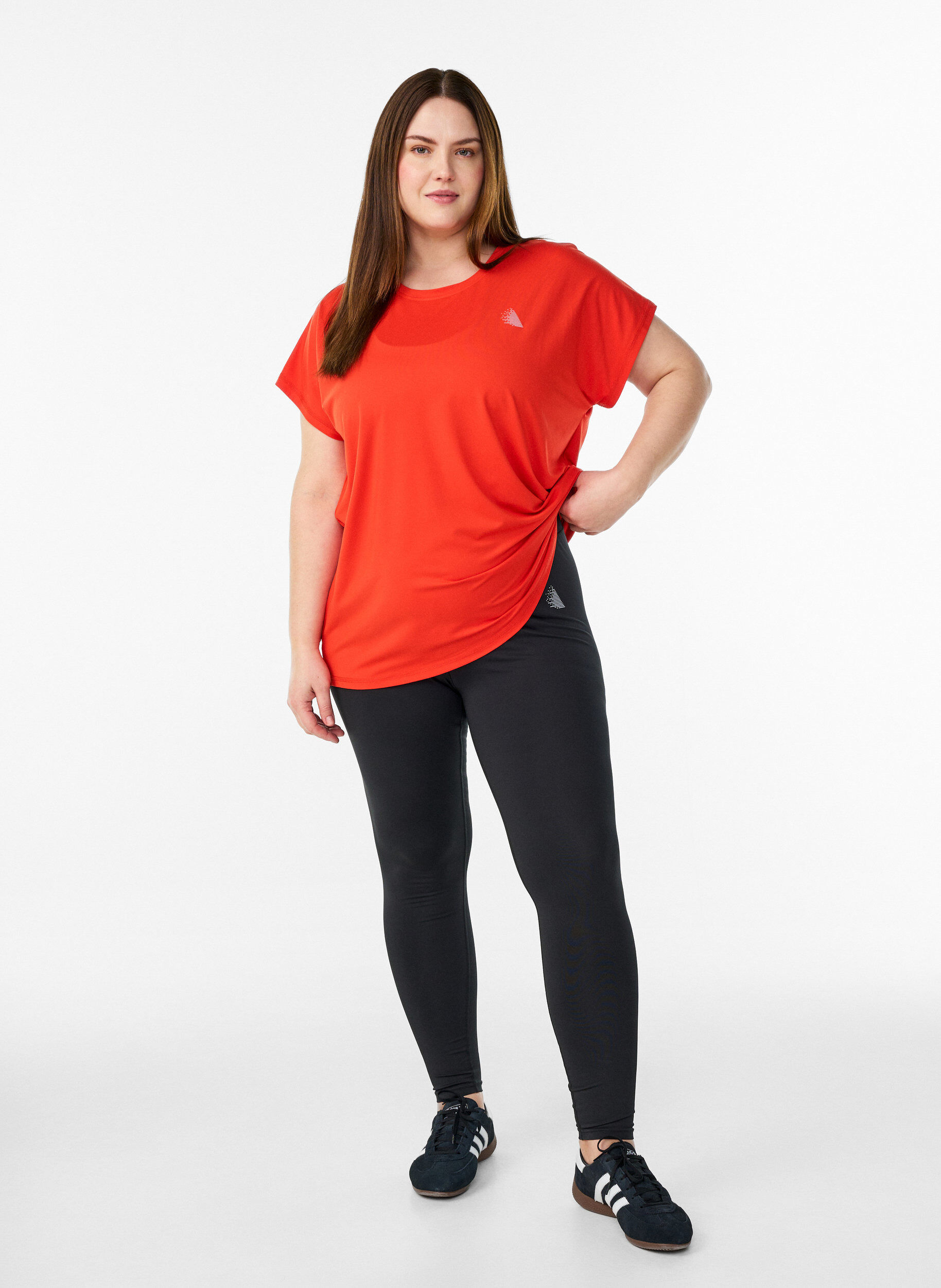 Zizzifashion Solid-coloured training T-shirt, Orange, Model image number 1