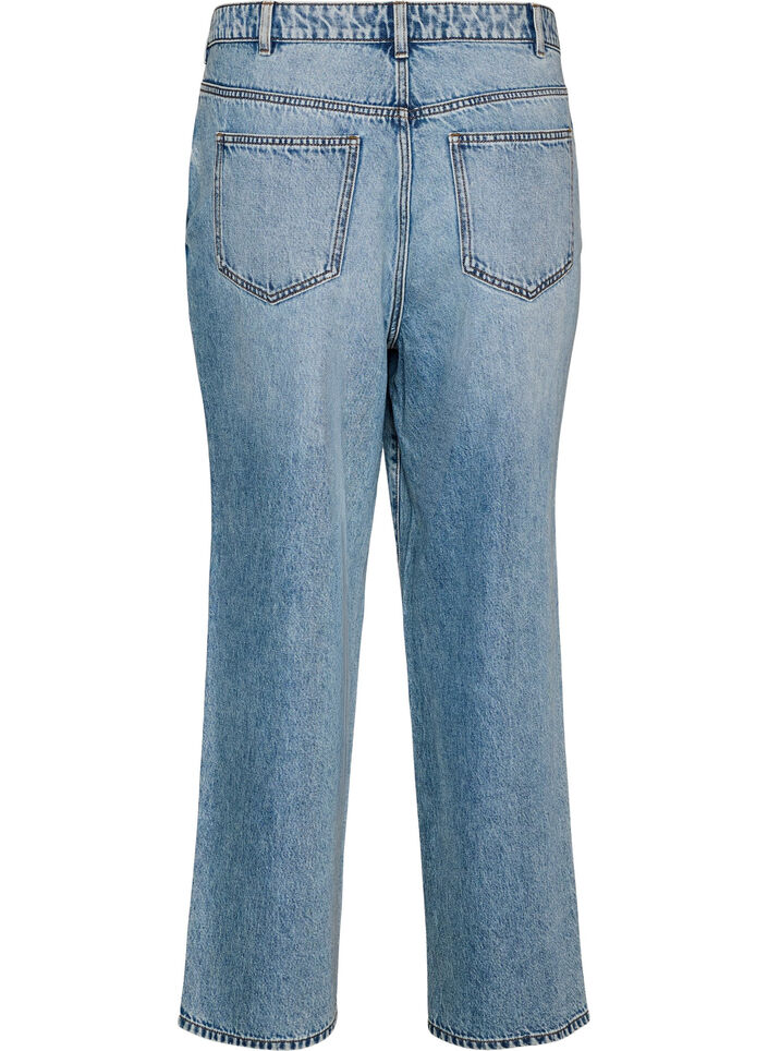 Kiana straight fit jeans with a high waist, Blue, Packshot image number 1