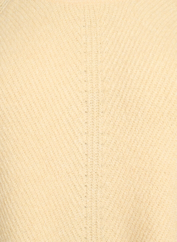 Knitted jumper with a diagonal pattern and raglan sleeves, Yellow, Packshot image number 2