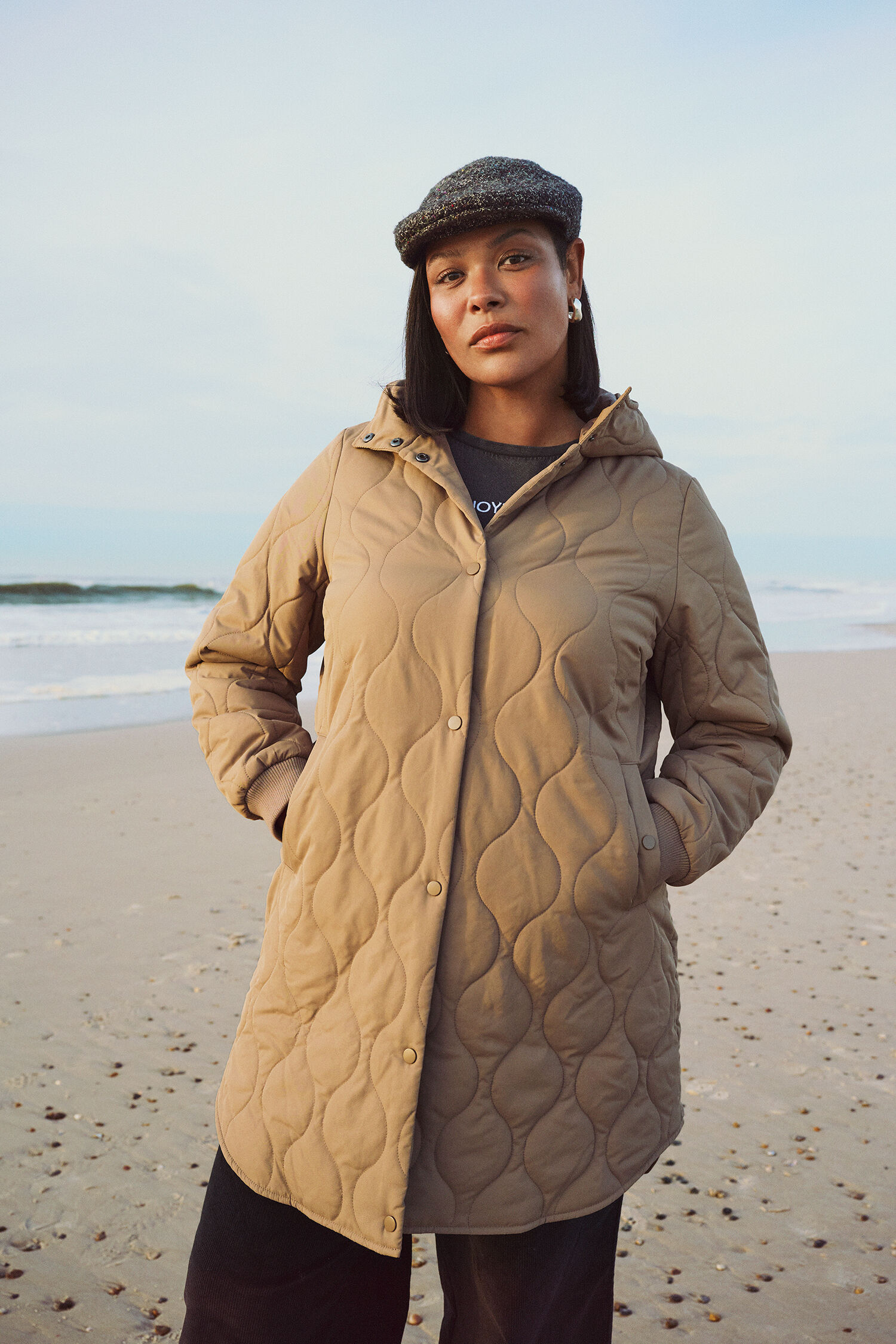 Quilted jacket with details, , Model