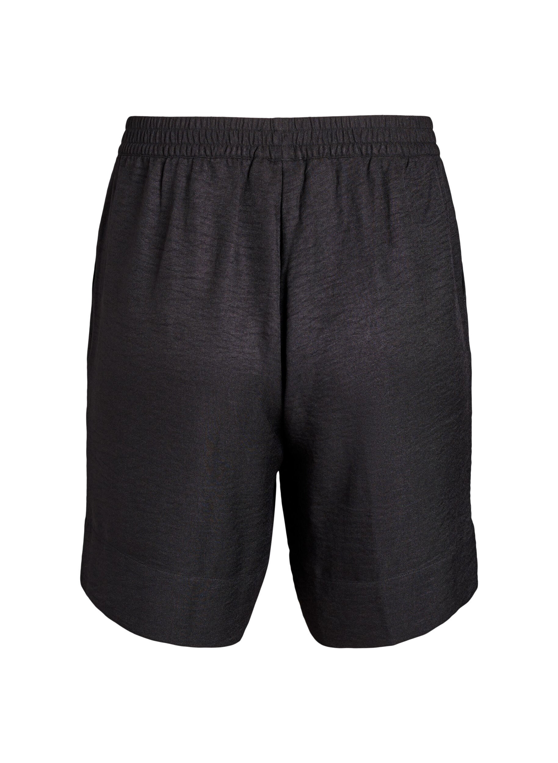 Zizzifashion Shorts with pockets and high waist, Black, Packshot image number 1