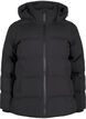 Short puffer jacket with hood, Black, Packshot image number 0