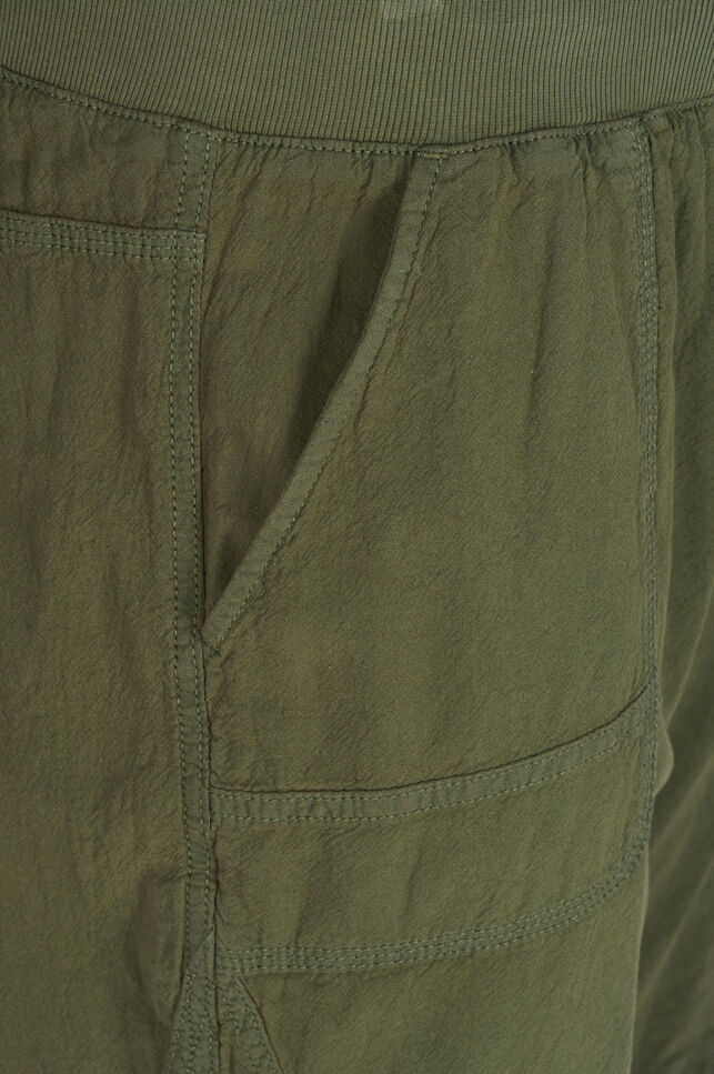 Loose cotton shorts with pockets, Green, Packshot image number 2
