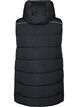 Hooded waistcoat with pockets, Black, Packshot image number 1