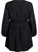 Short textured dress with wrap look, Black, Packshot image number 1