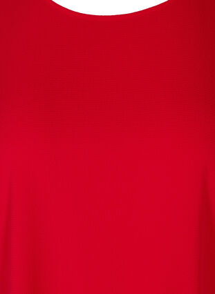Blouse with short sleeves and a round neckline, Lipstick Red, Packshot image number 2