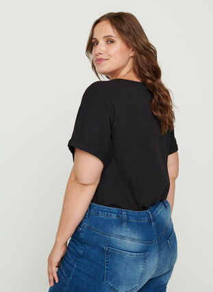 High waisted, super slim fit Amy jeans, Blue denim, Model image number 1