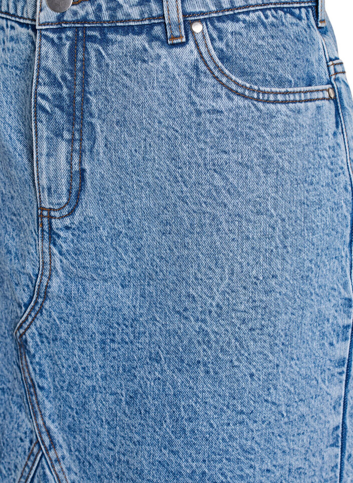 Short denim skirt with pockets, Light Blue, Packshot image number 2