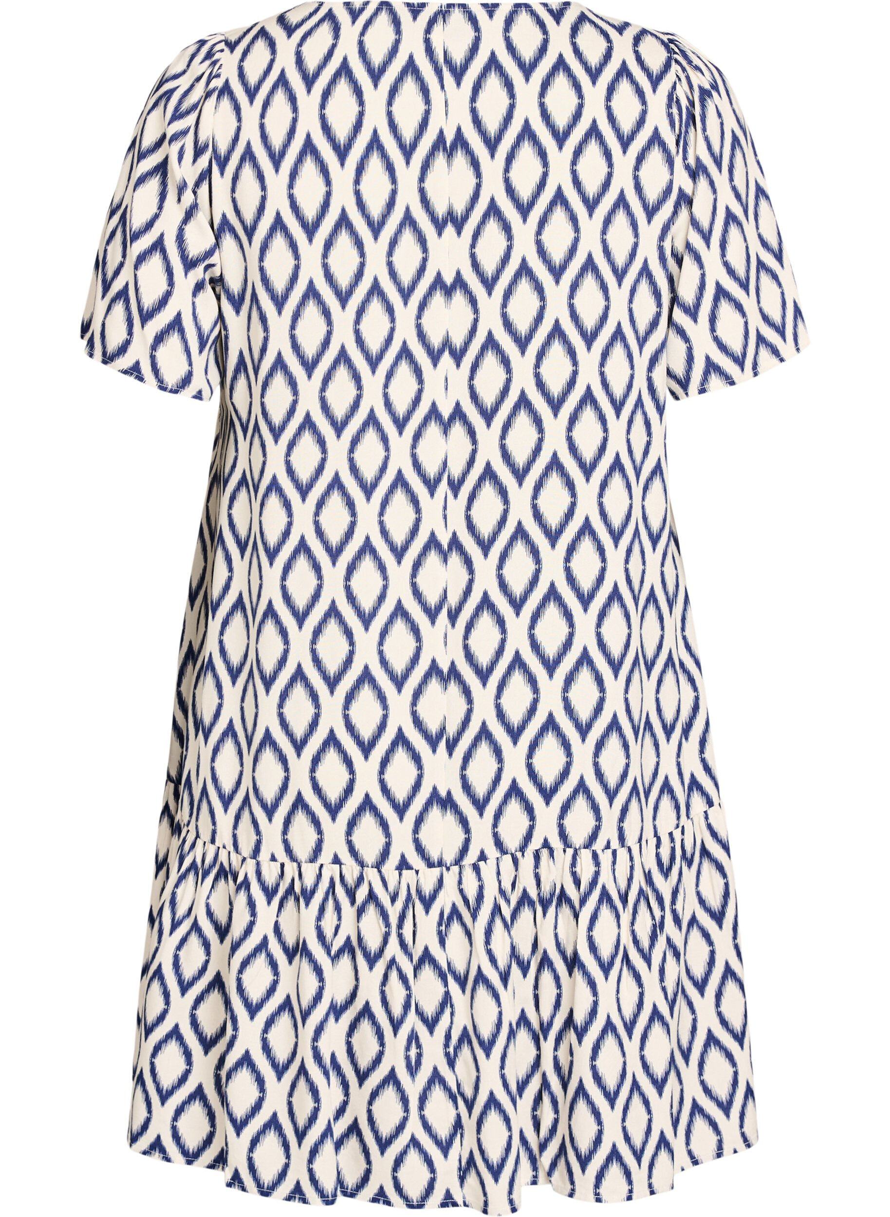 Zizzifashion Viscose dress with cutline, Blue, Packshot image number 1