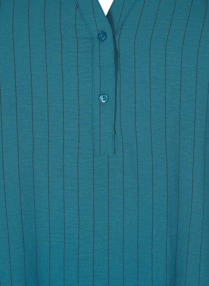 Pinstripe shirt blouse, Green, Packshot image number 2