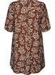Short A-line dress with V-neck, Brown, Packshot image number 1
