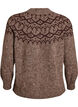 Jumper with Nordic pattern, Brown, Packshot image number 1