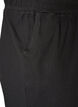 Ribbed pyjama bottoms with straight legs, Black, Packshot image number 3