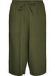 Culotte trousers in cotton muslin with high waist, Green, Packshot image number 0