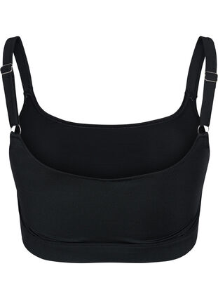 Bikini top with adjustable straps, Black, Packshot image number 1