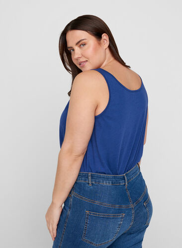 Top with a round neck and A-line, Twilight Blue, Model image number 1