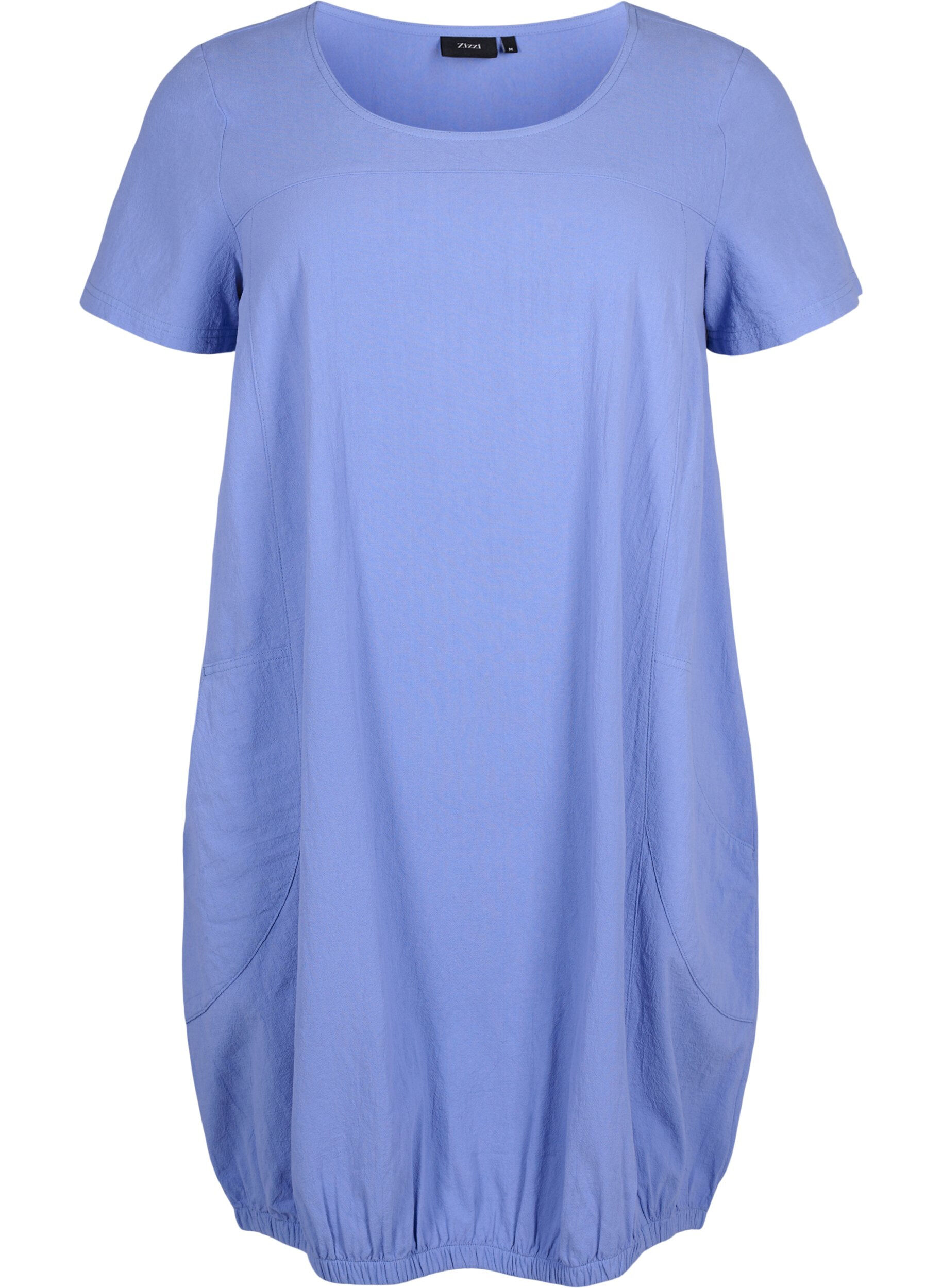 Zizzifashion Short sleeve cotton dress, Blue, Packshot image number 0