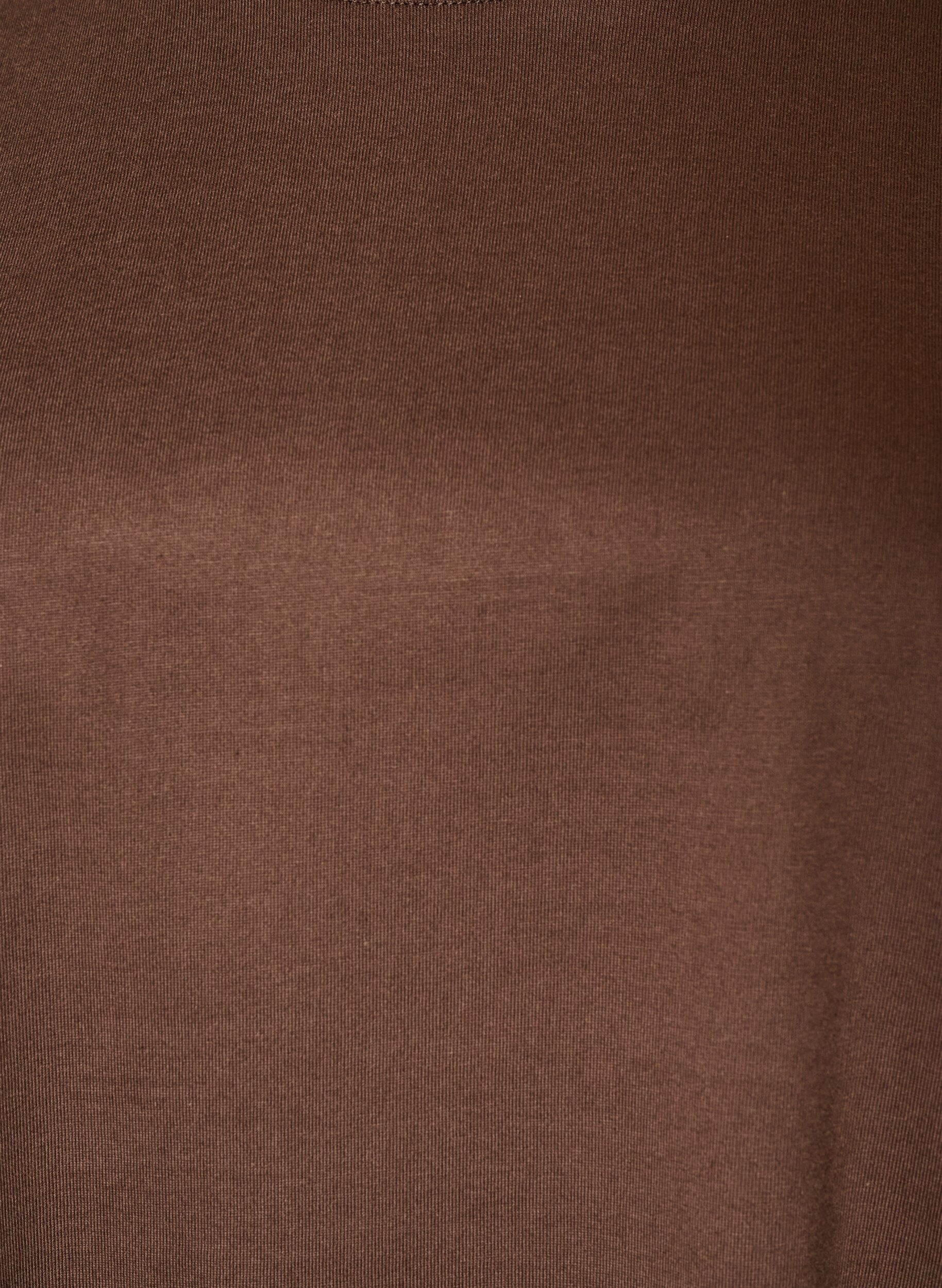 ZizzifashionLoose t-shirt with long lace sleeves, Brown, Packshot image number 2