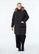 Water-repellent parka with faux fur Collar, Black, Model image number 1