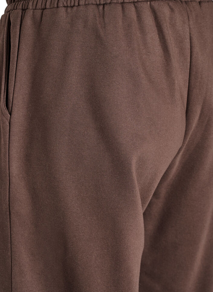 High-waist sweatpants with pockets, Brown, Packshot image number 3
