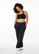 Stylish workout trousers with a slight flare, Black, Model image number 3