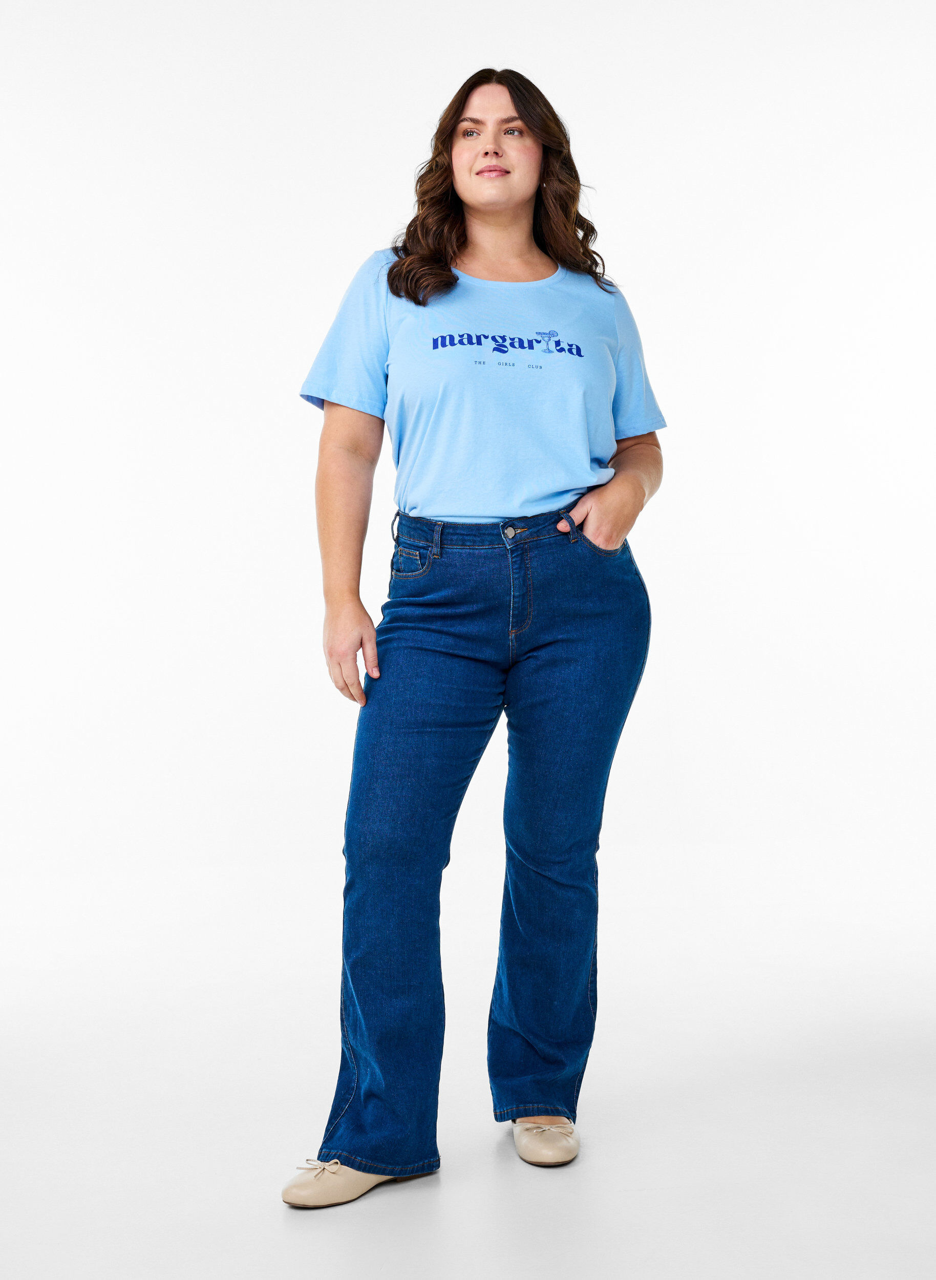 Zizzifashion FLASH - T-shirt with motif, Light Blue, Model image number 1