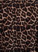Short sleeve viscose blouse with print, Brown, Packshot image number 2