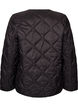 Quilted jacket with press studs and round neck, Black, Packshot image number 1