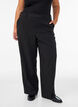Tailored trousers with wide legs and high waist, Black, Model image number 2