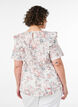 Cotton blouse with broderie anglaise and ruffles, Red, Model image number 2