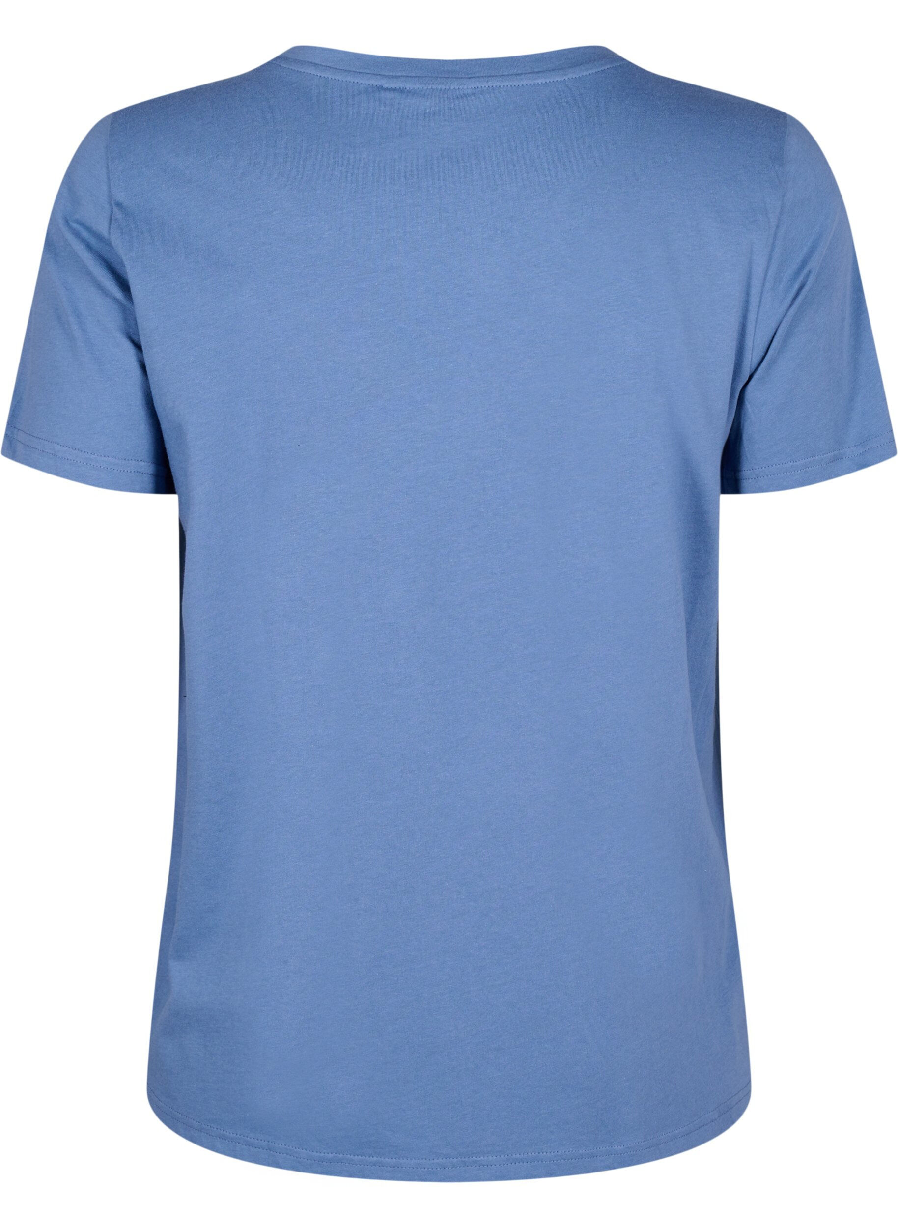 Zizzifashion T-shirt with text motif, Moonlight B. W.Navy, Packshot image number 1