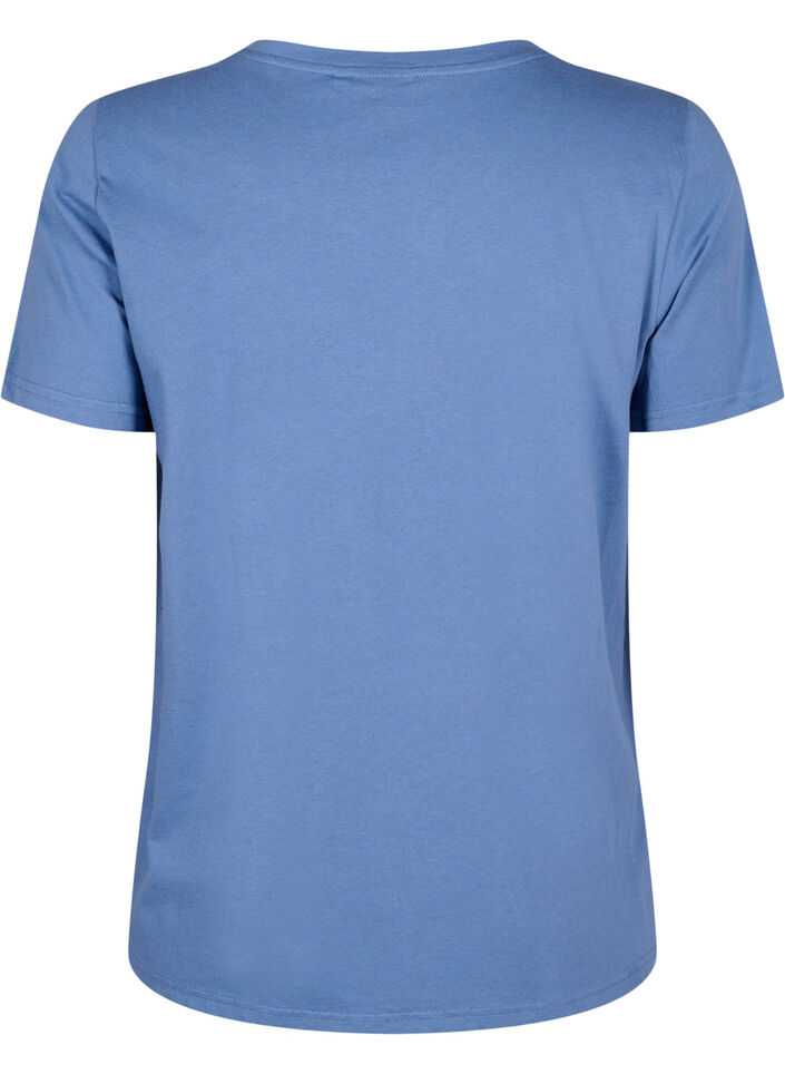 T-shirt with text motif, Moonlight B. W.Navy, Packshot image number 1