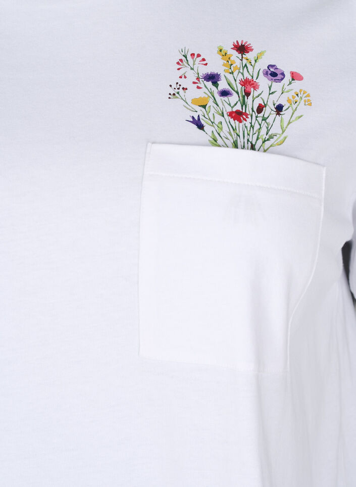 T-shirt with chest pocket, White, Packshot image number 2
