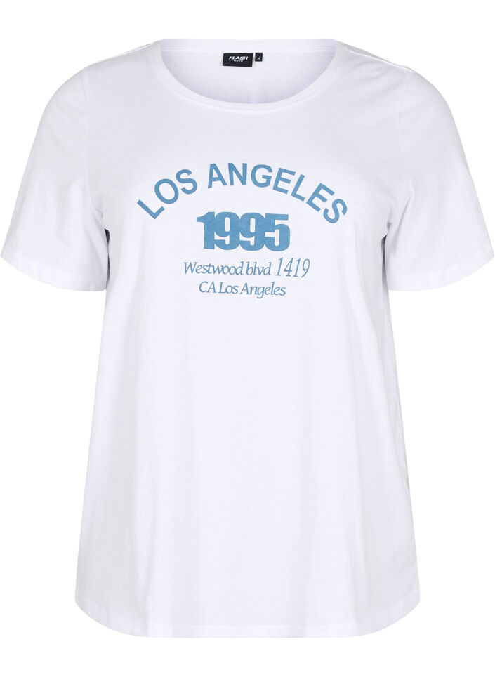 FLASH - T-shirt with motif, White, Packshot image number 0