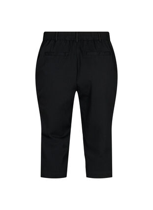 Capri trousers in viscose mix, Black, Packshot image number 1