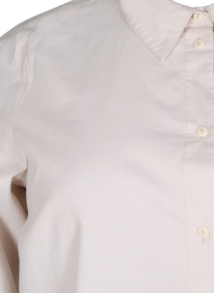 Long-sleeved cotton shirt, Beige, Packshot image number 2