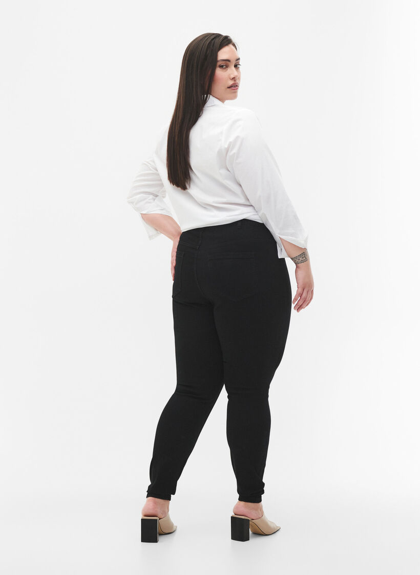 Jeggings with back pockets, Black, Model image number 1
