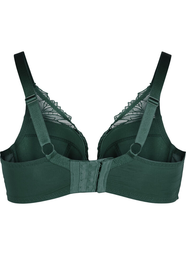 Padded lace bra with underwire, Green, Packshot image number 1