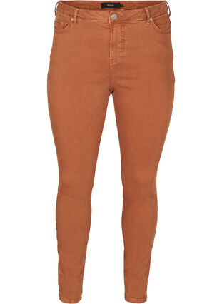 High-waisted super slim Amy jeans, Brown ASS, Packshot image number 0