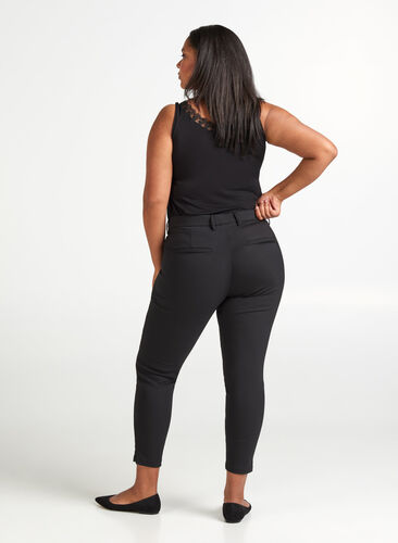 Cropped trousers, Black, Model image number 1