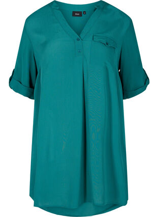 Viscose tunic with short sleeves, Pacific, Packshot image number 0
