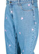 High-waisted Gemma jeans with hearts, Blue, Packshot image number 2